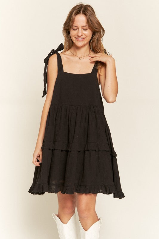 Boho Cotton Ruffle Dress