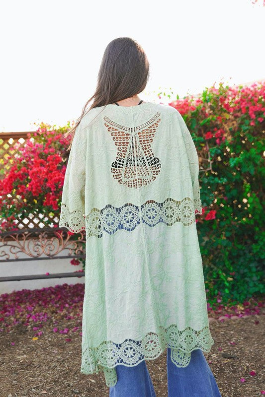 Cotton Crochet Kimono