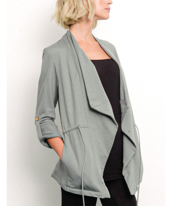 Organic Hemp Open Front Jacket