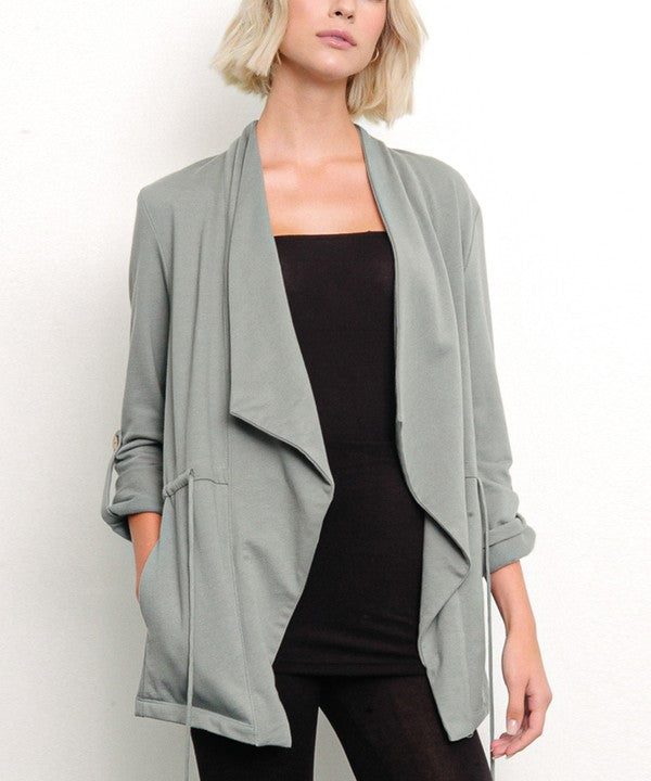 Organic Hemp Open Front Jacket