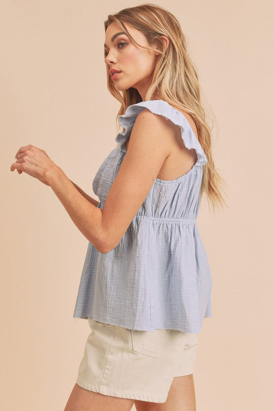 Boho Chic Ruffle Top