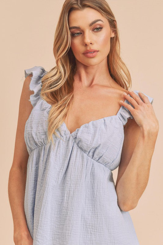 Boho Chic Ruffle Top