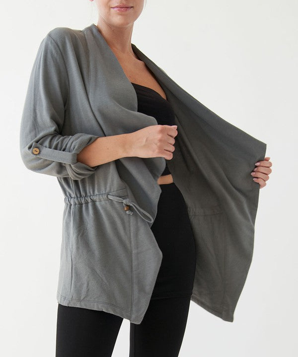 Organic Hemp Open Front Jacket