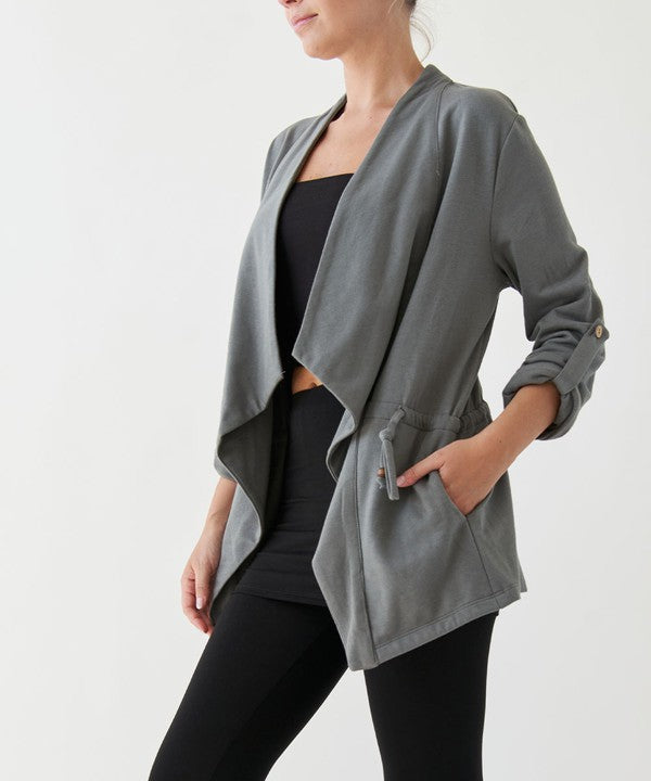 Organic Hemp Open Front Jacket