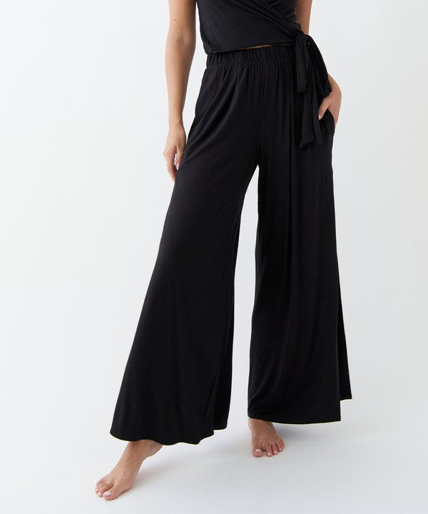 Bamboo Slit Flow Pants