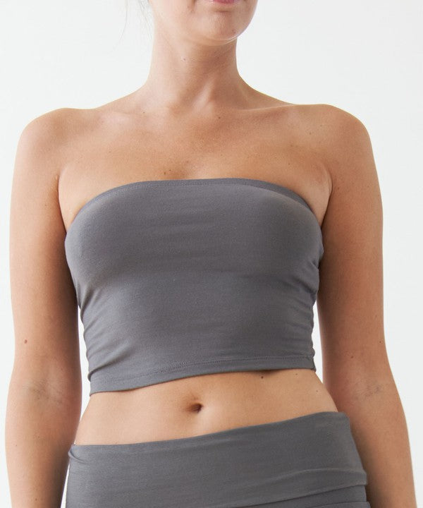 Bamboo Tube Crop Top