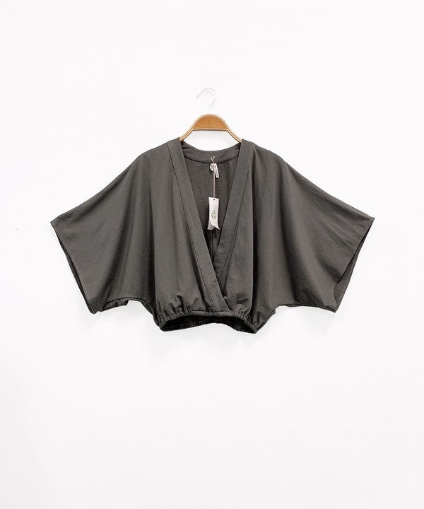 Organic Hemp Kimono Crop Top