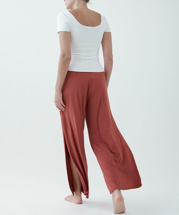 Bamboo Slit Flow Pants