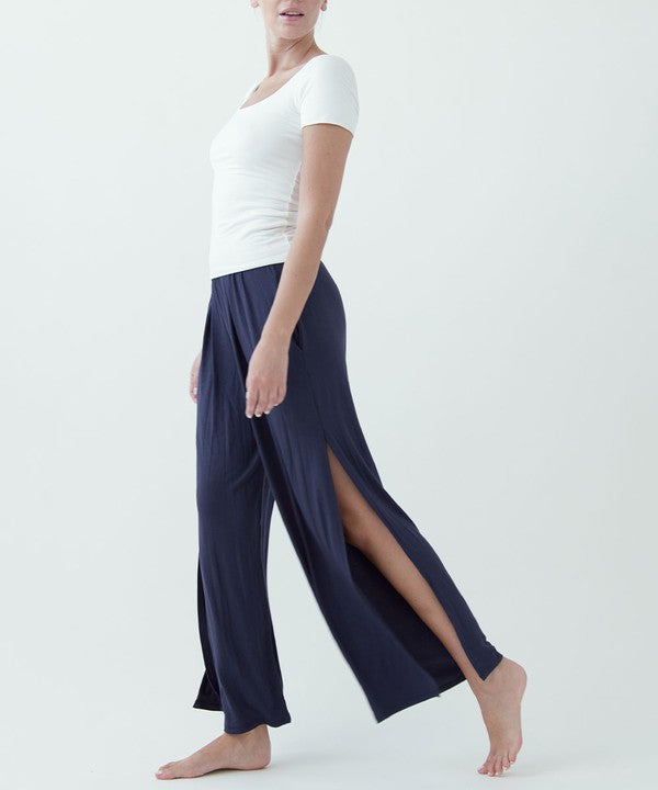 Bamboo Slit Flow Pants