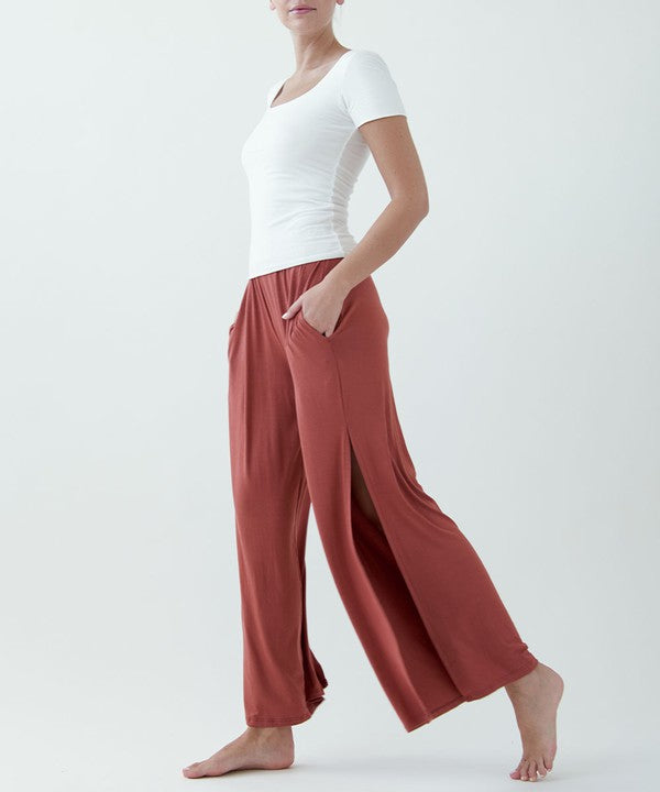 Bamboo Slit Flow Pants