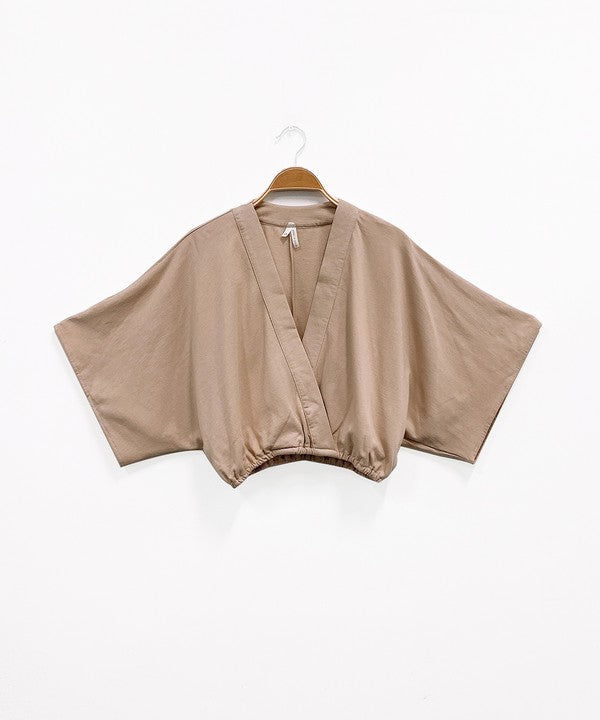 Organic Hemp Kimono Crop Top