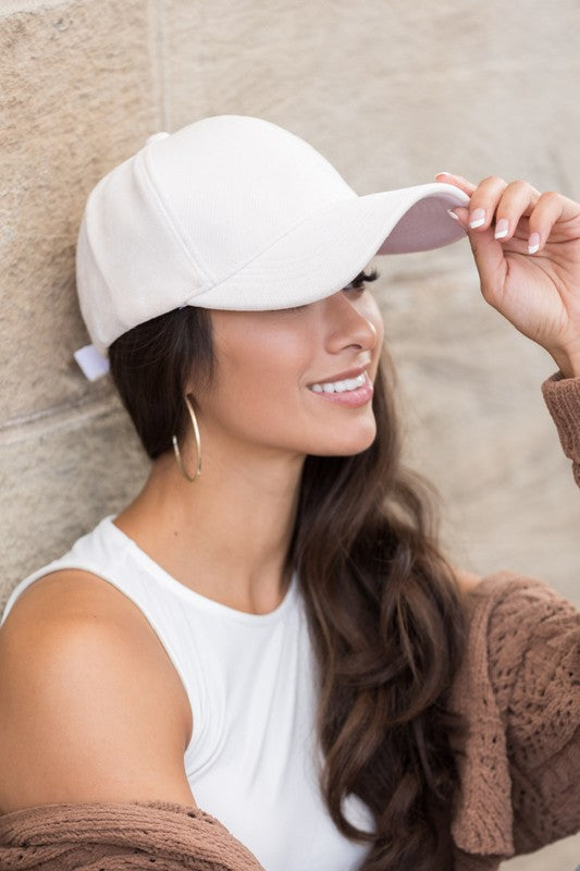 Cotton Velour Ball Cap