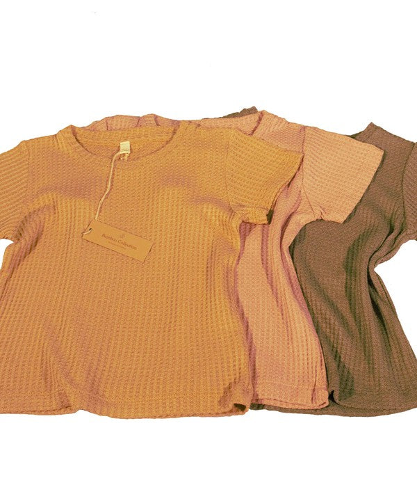 Bamboo Waffle T For Kids