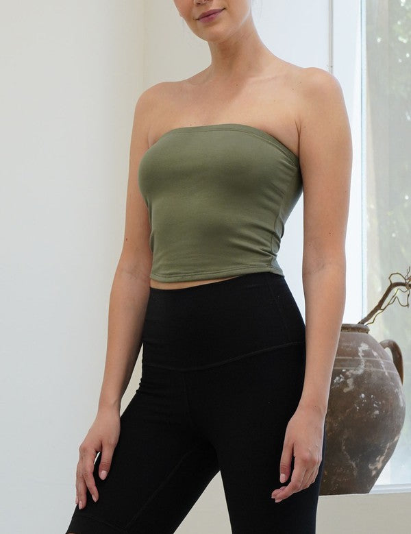 Bamboo Tube Crop Top