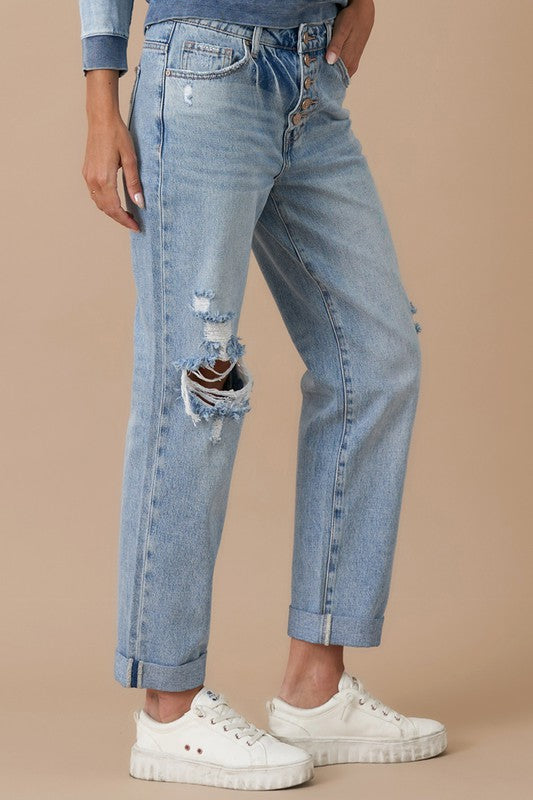 Cotton Boyfriend Jeans