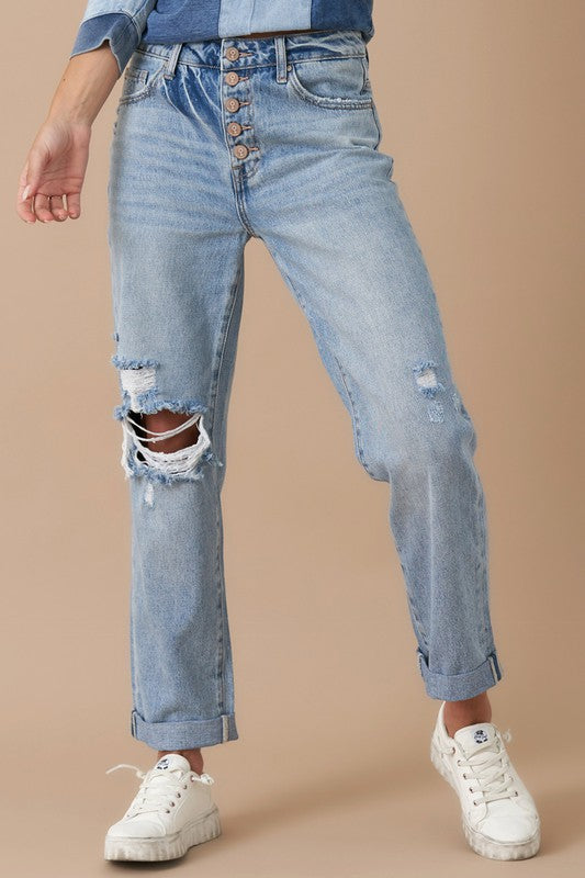 Cotton Boyfriend Jeans