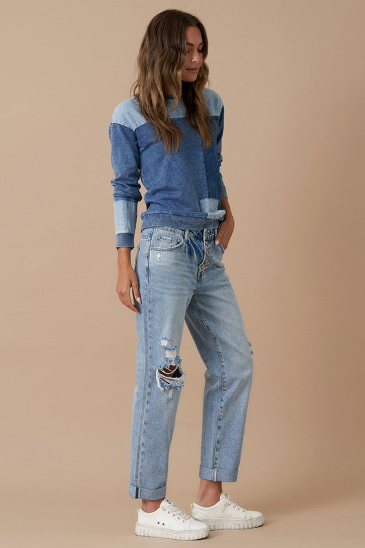 Cotton Boyfriend Jeans