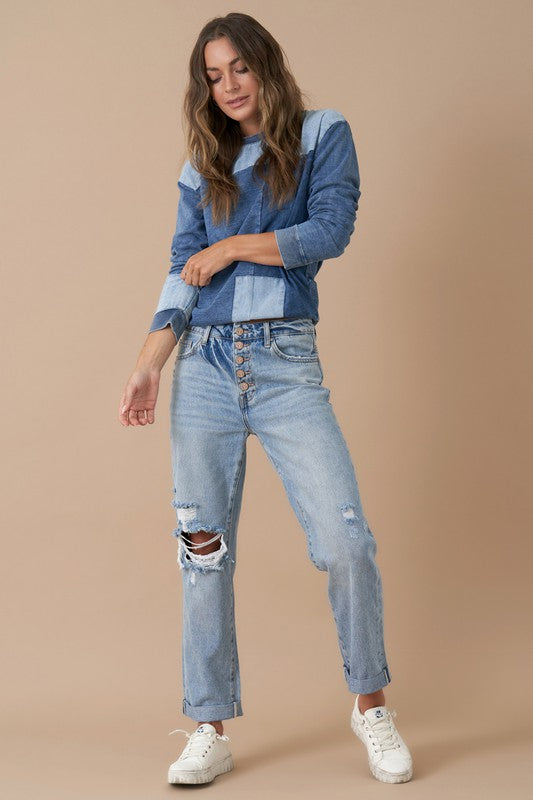 Cotton Boyfriend Jeans