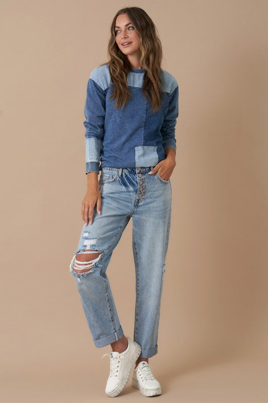 Cotton Boyfriend Jeans