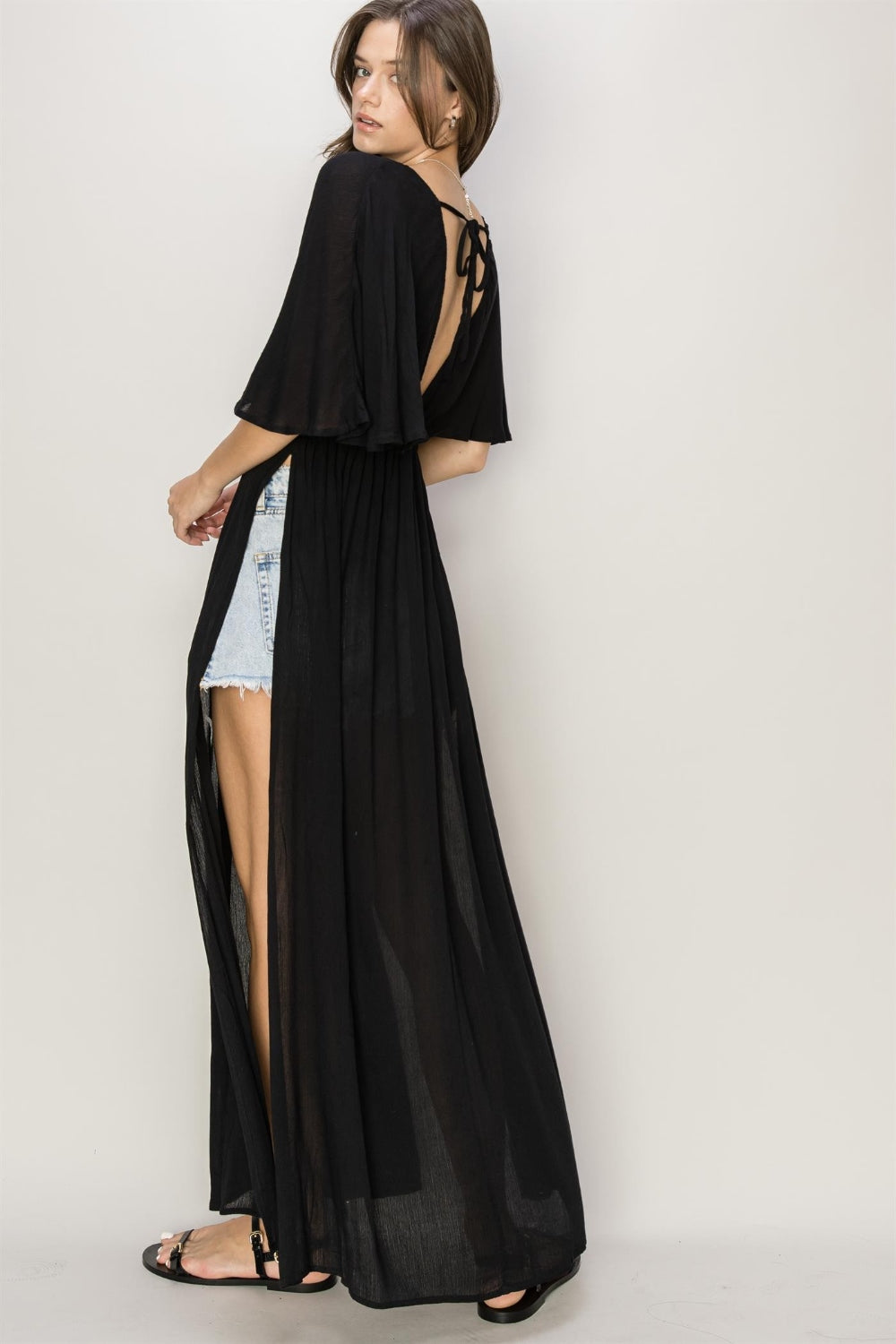 Black Long Cover Up Dress