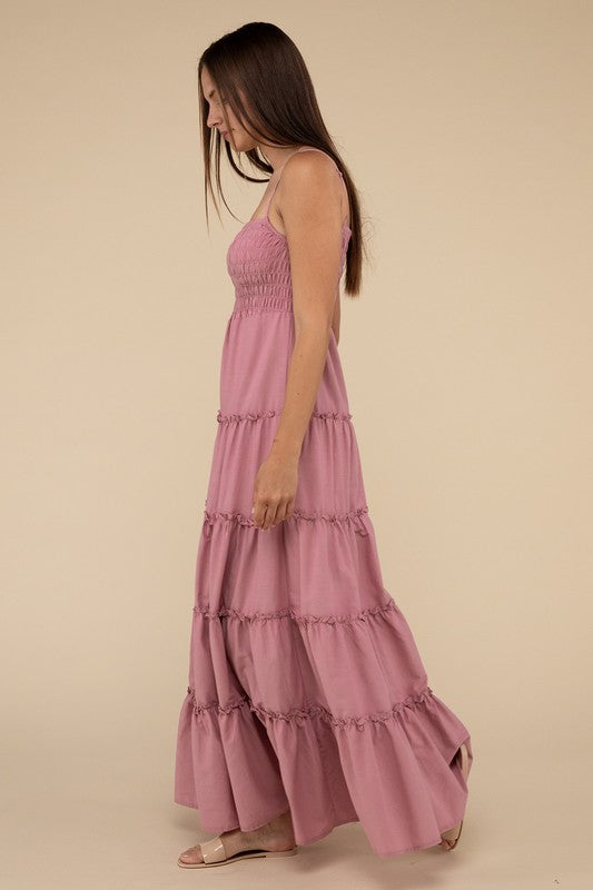 Rose Woven Maxi Dress