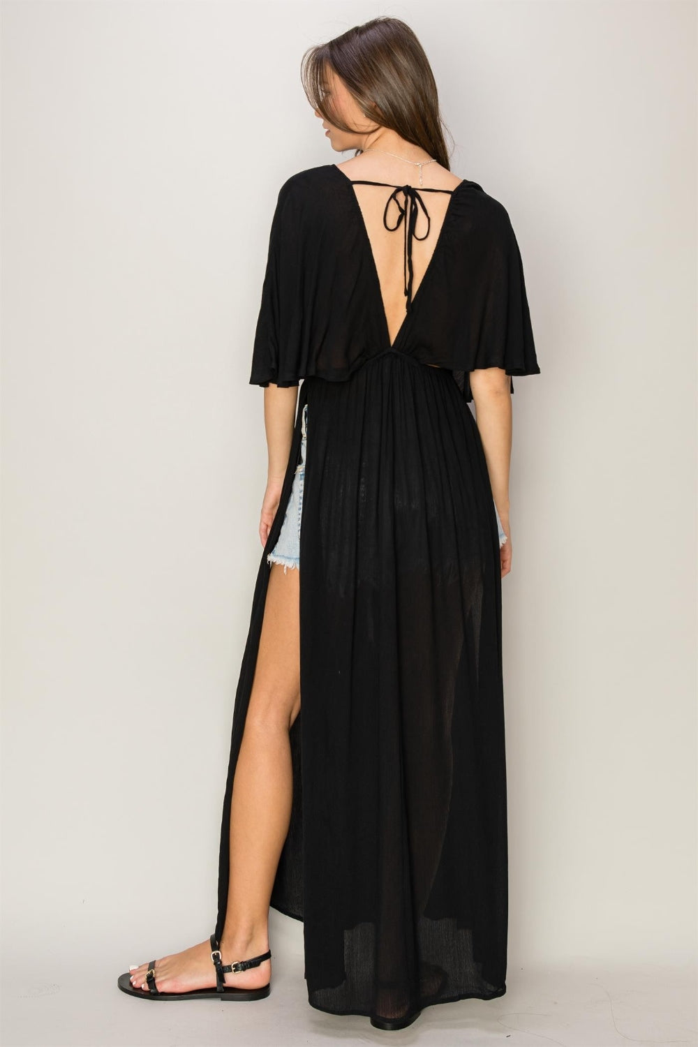 Black Long Cover Up Dress