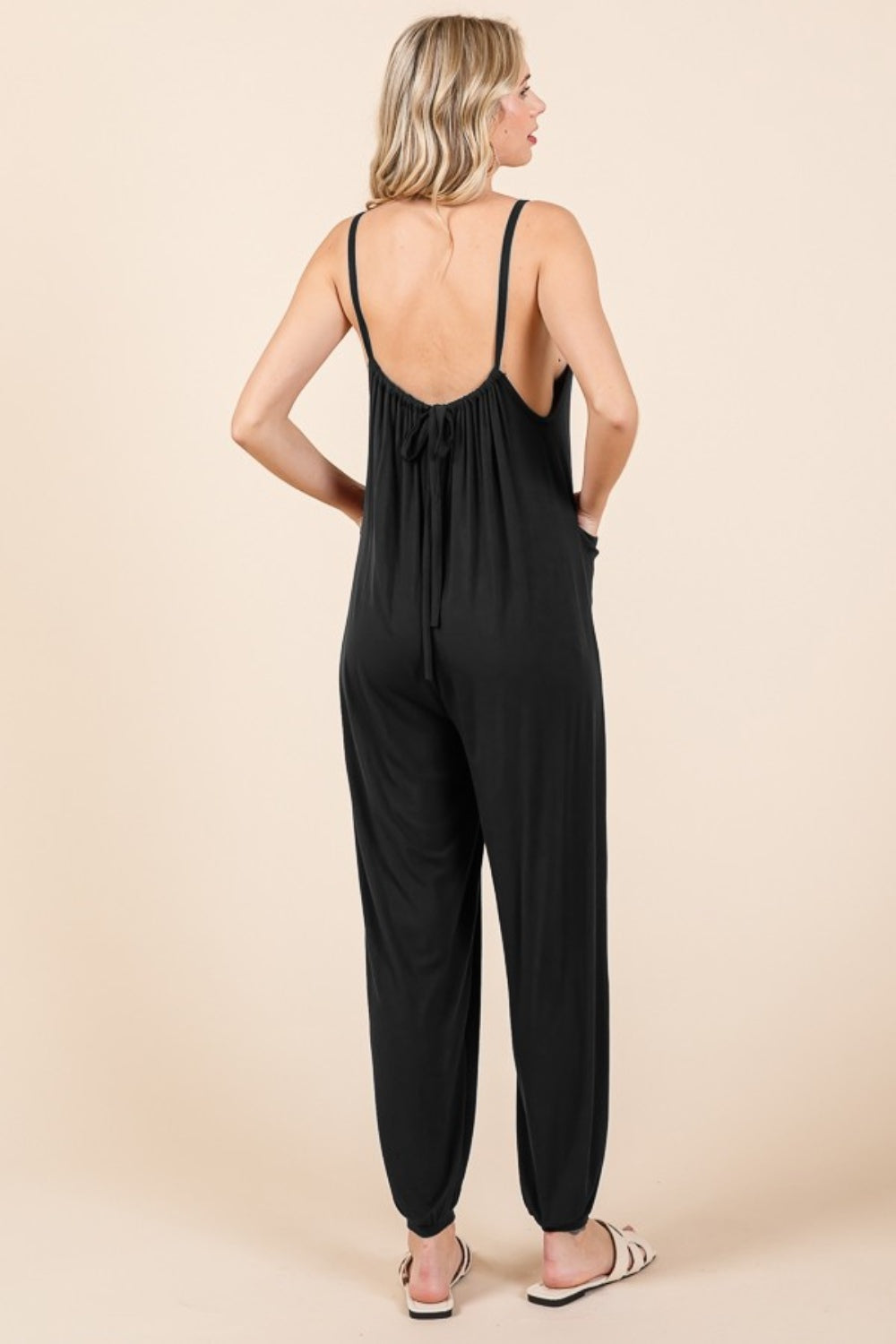 Sleeveless Jumpsuit with Pockets