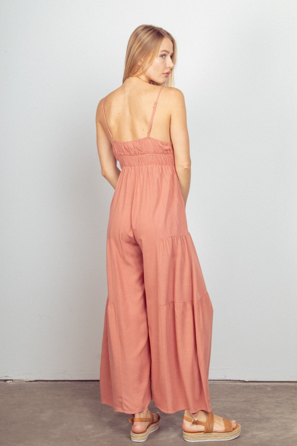 Sleeveless Wide Leg Jumpsuit