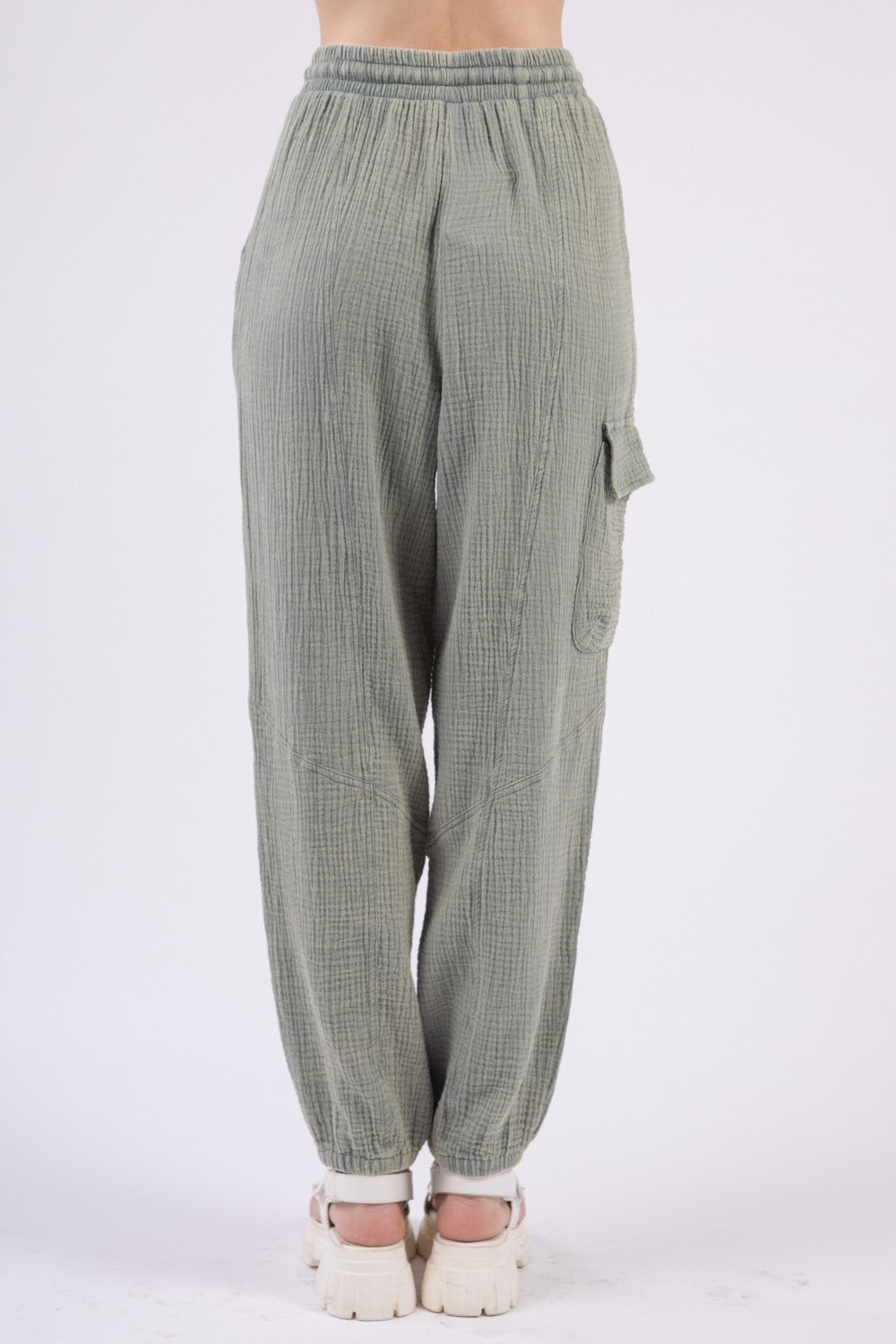 Washed Woven Boho Pants