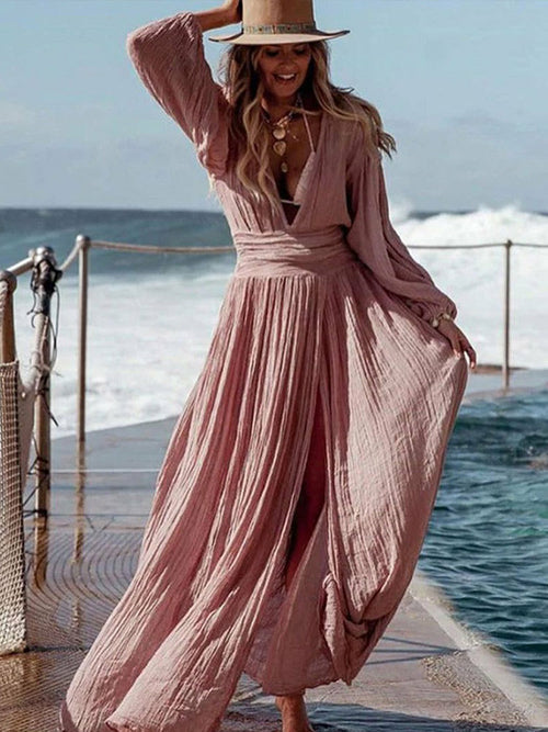 Rose Long Sleeve Maxi Dress