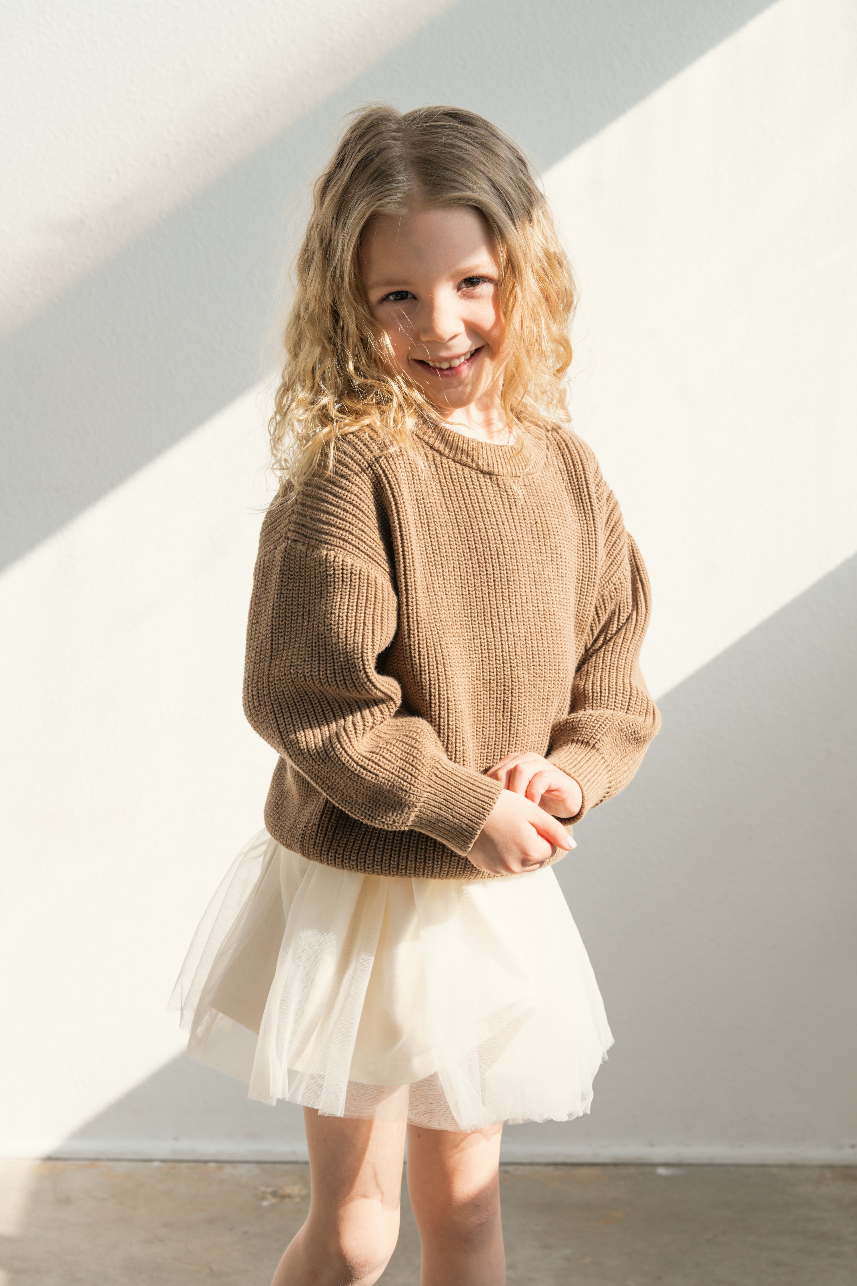 Cosy Crew - Kids’ Cotton Round Neck Long Sleeve Sweater