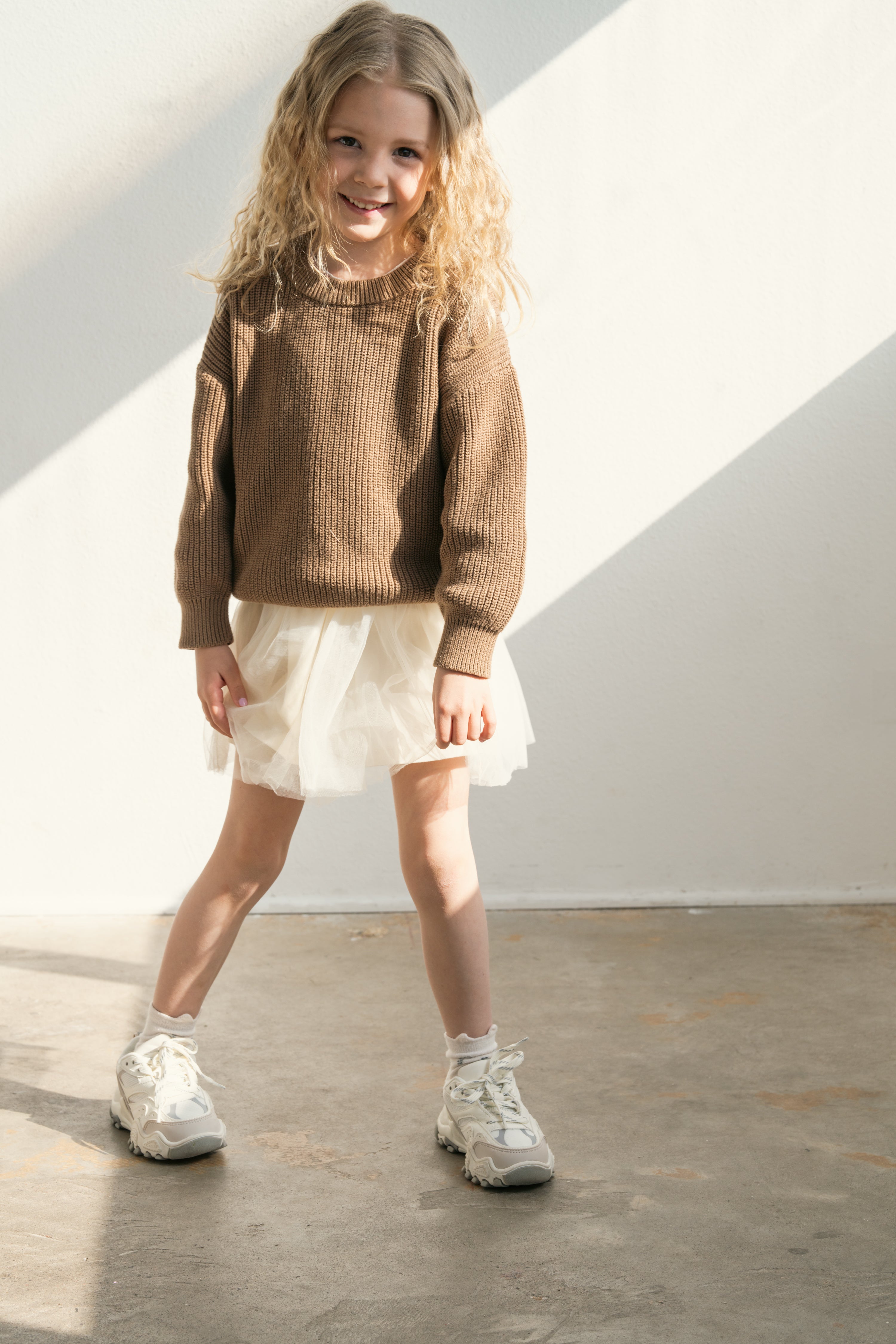 Cosy Crew - Kids’ Cotton Round Neck Long Sleeve Sweater