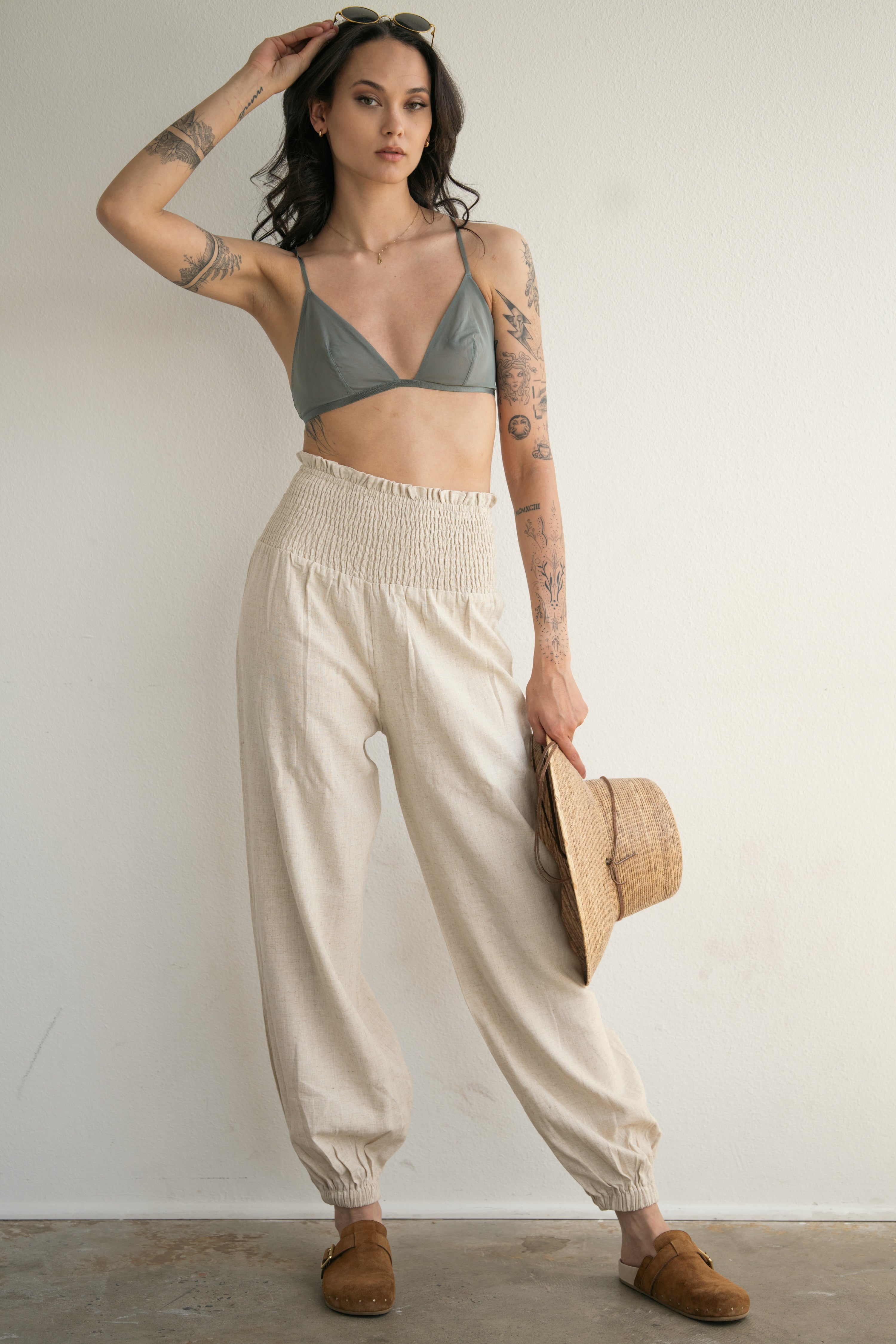 Smocked Waist Joggers