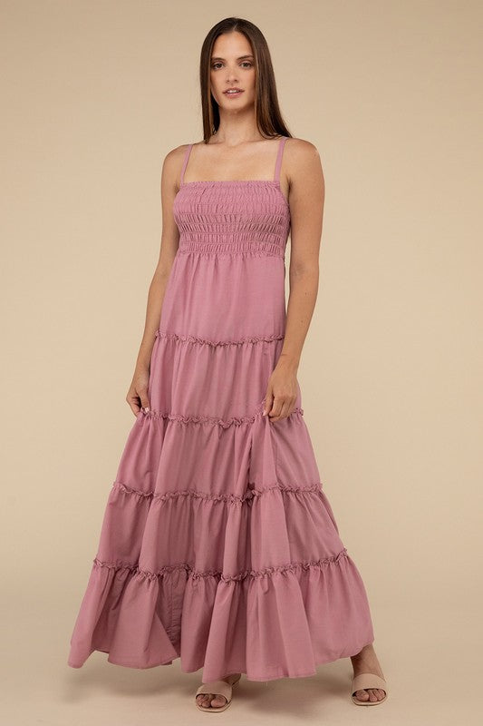 Rose Woven Maxi Dress