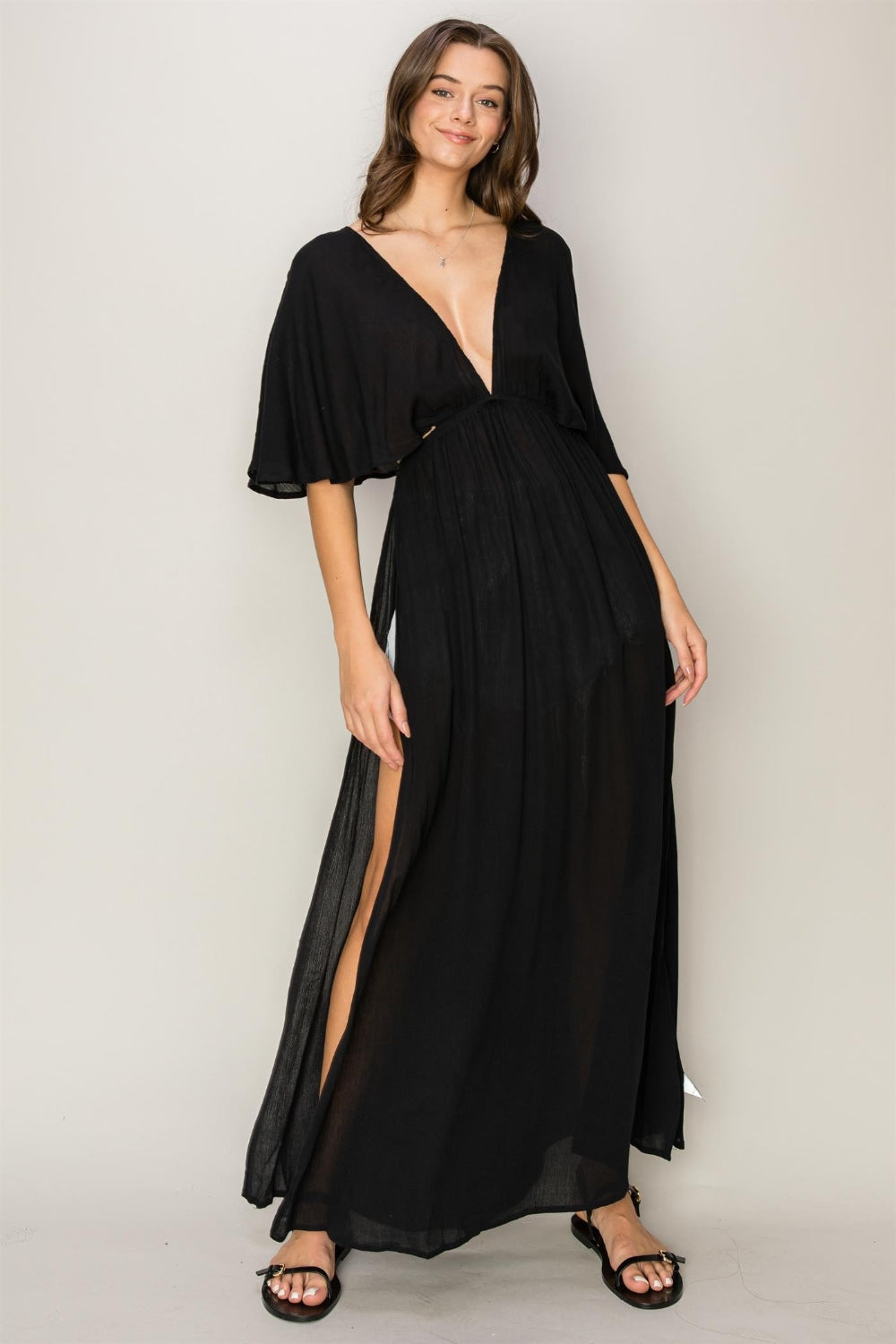 Black Long Cover Up Dress