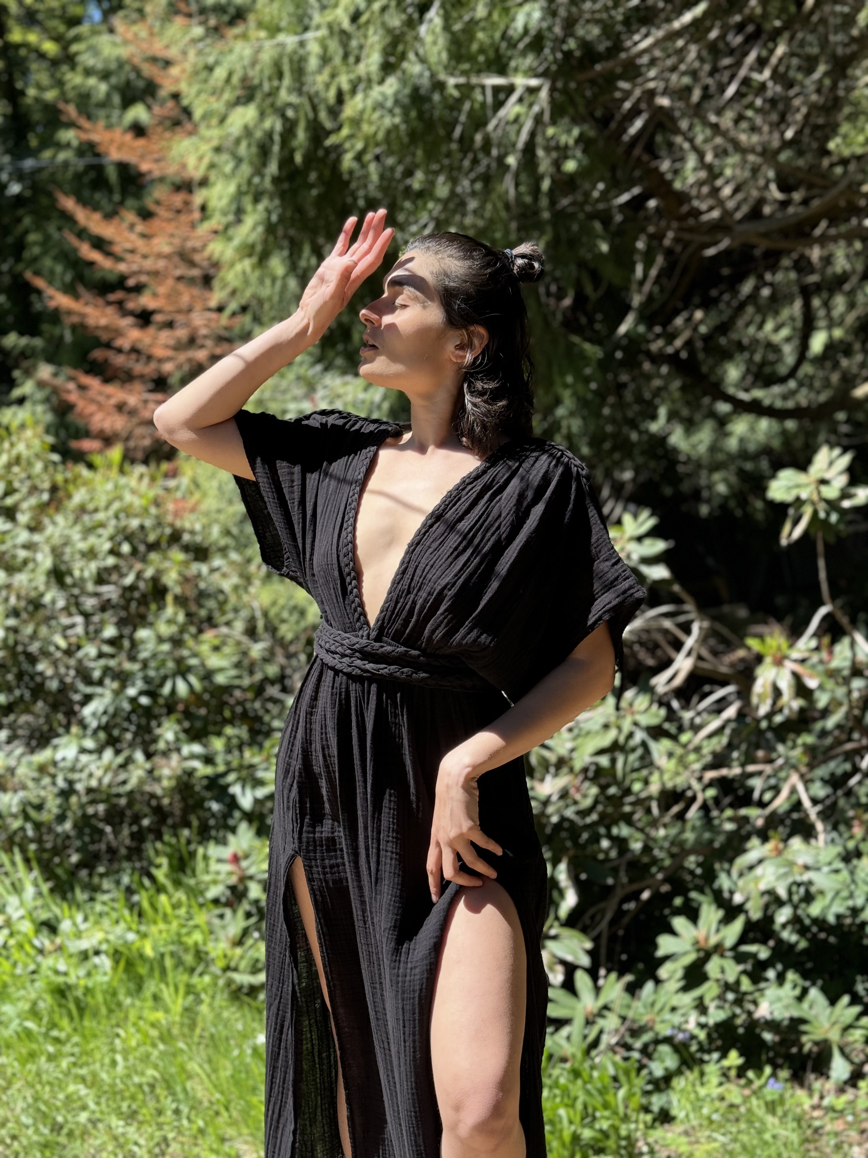 Black Organic Cotton Maxi Dress