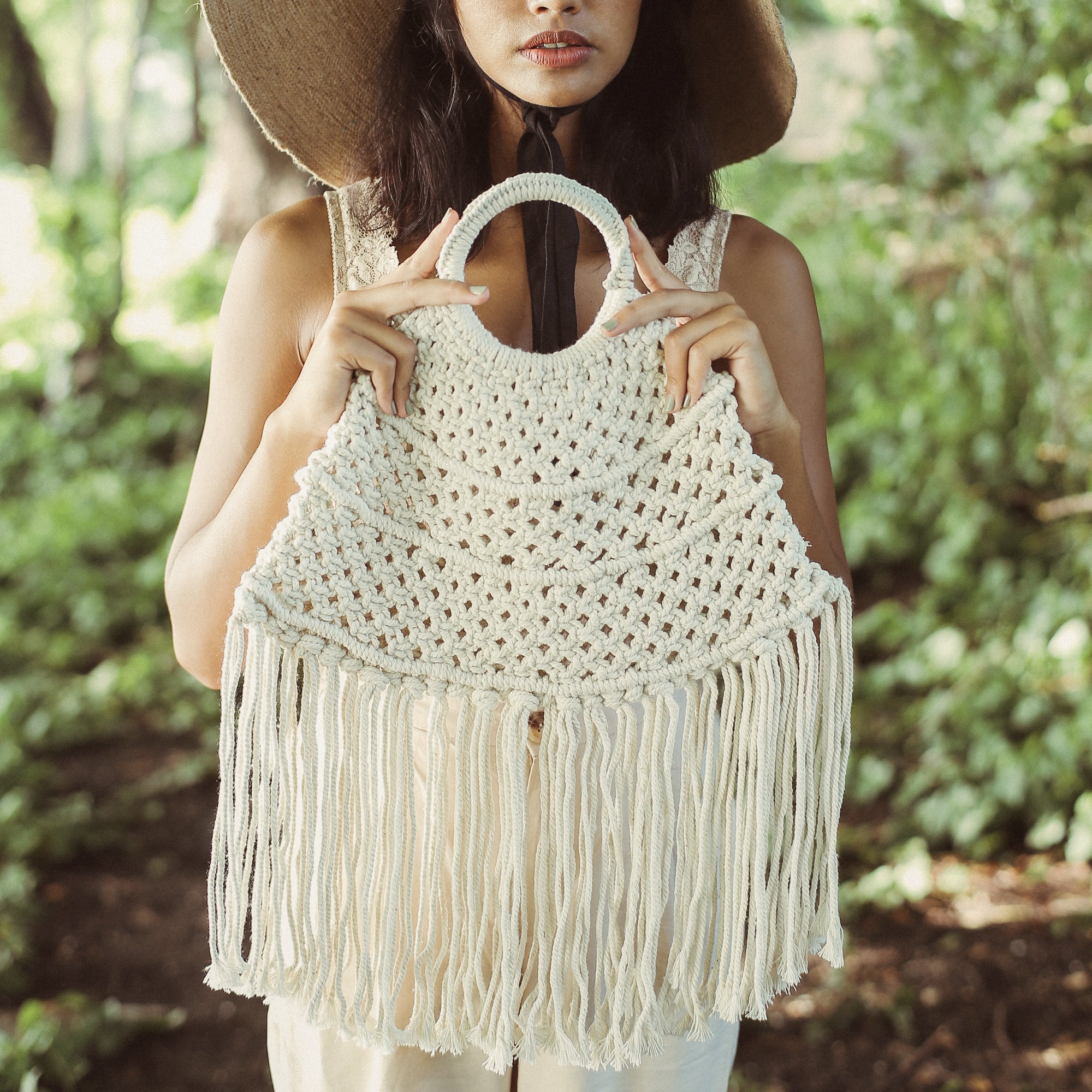 Handwoven Fringe Bag