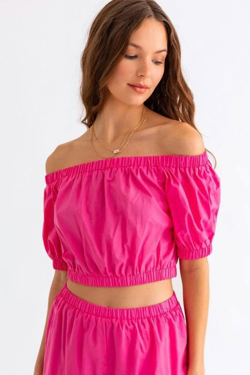 Crop Top and Ruffled Shorts Set