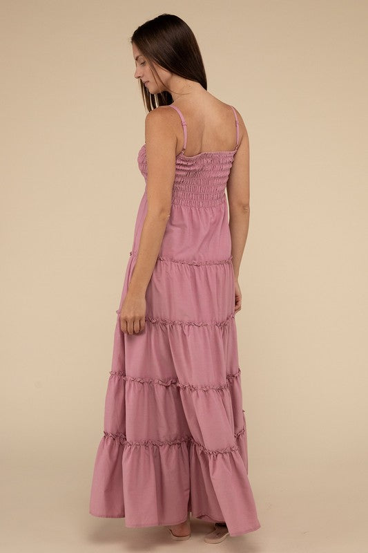 Rose Woven Maxi Dress