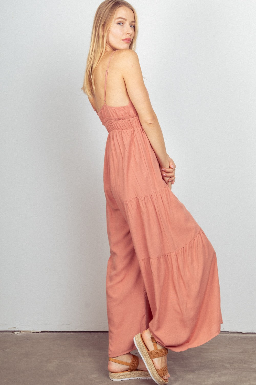 Sleeveless Wide Leg Jumpsuit