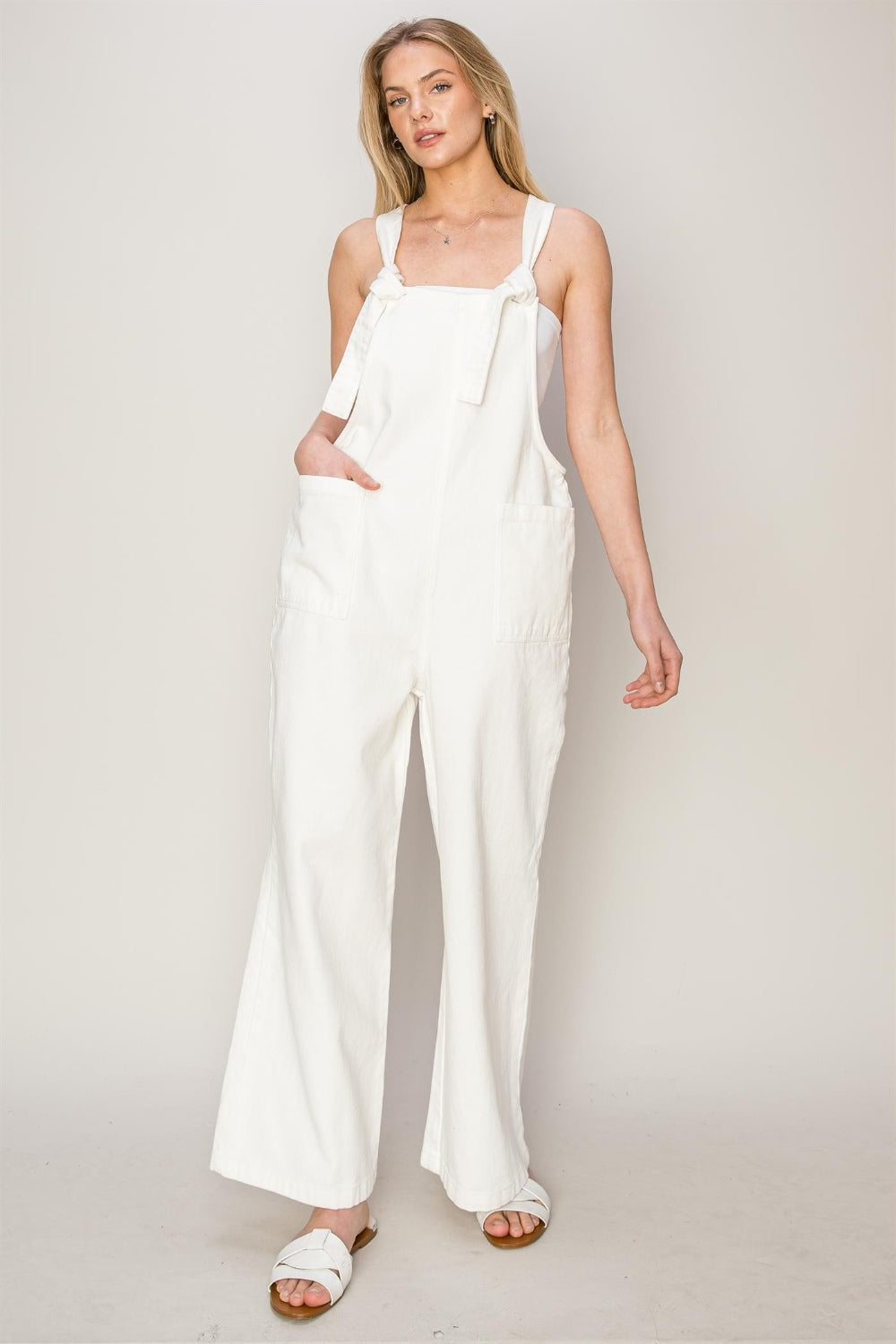 Knotted Strap Overalls