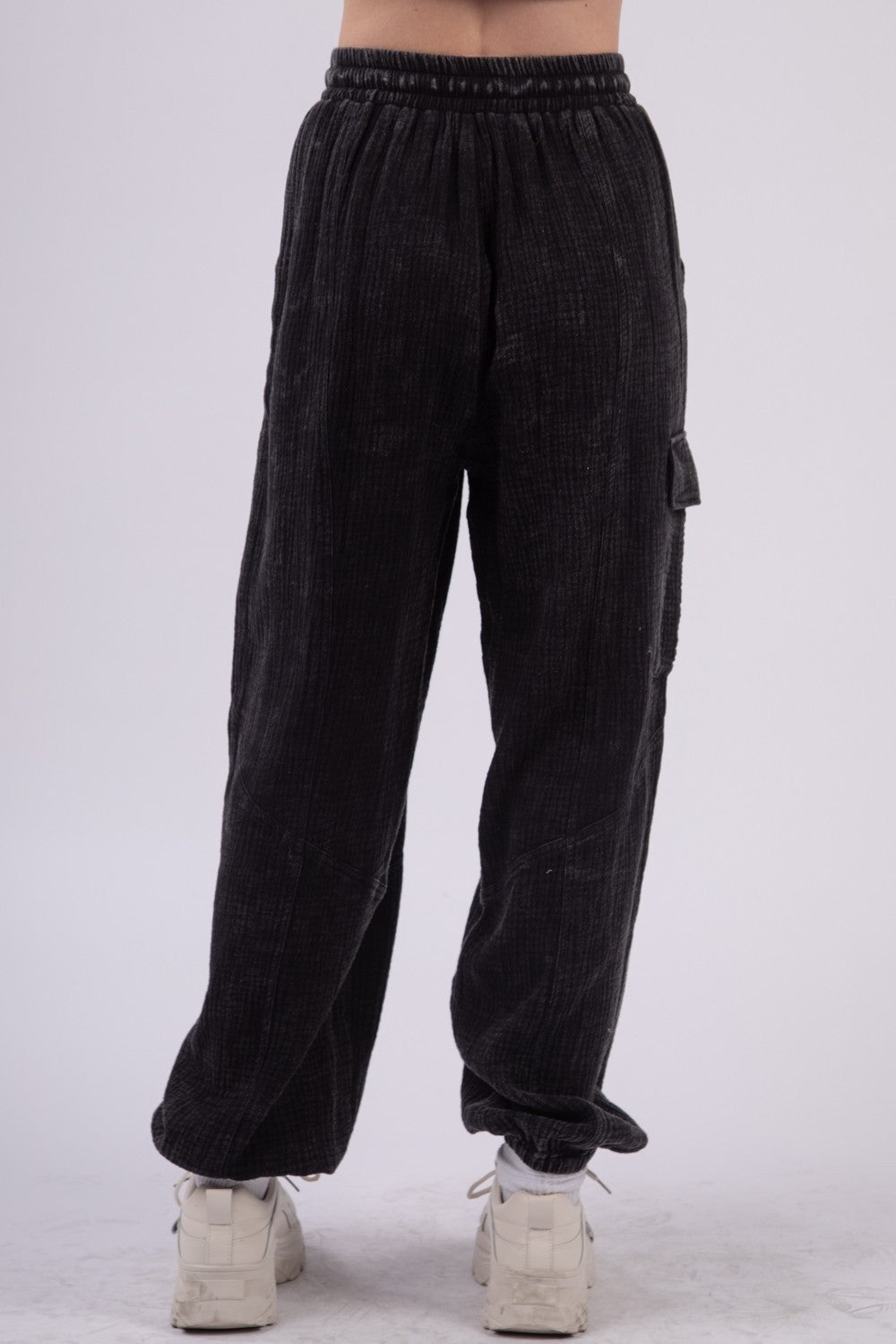 Washed Woven Jogger Pants