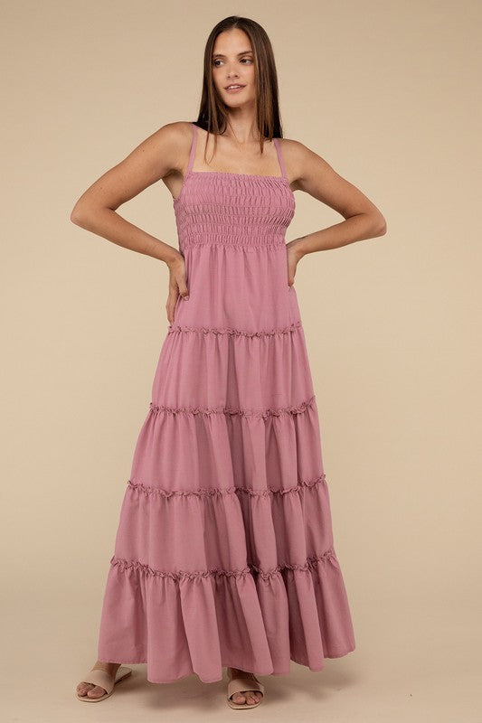 Rose Woven Maxi Dress