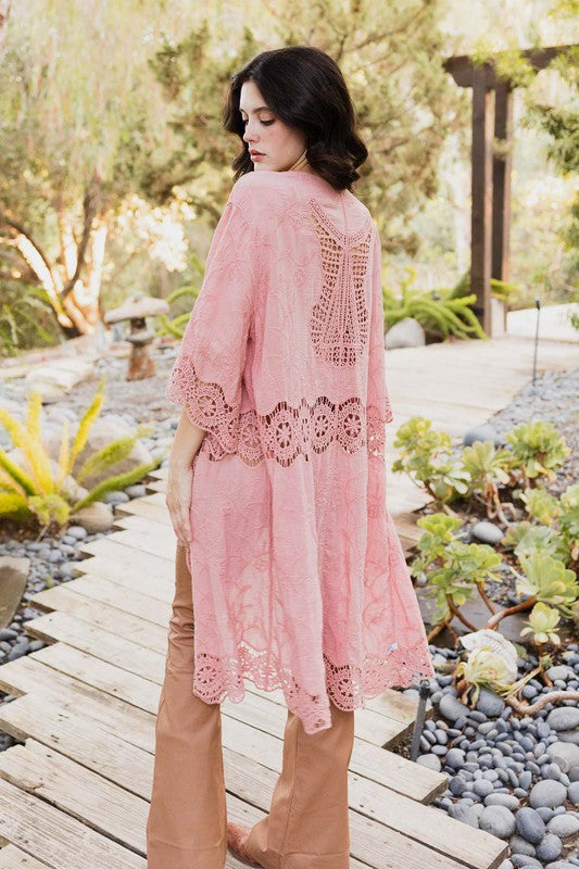 Cotton Crochet Kimono