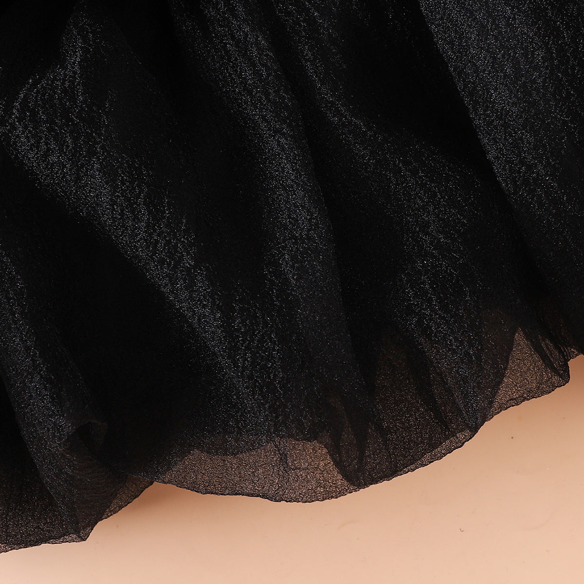 Midnight Whimsy - Black Cotton Tulle Dress