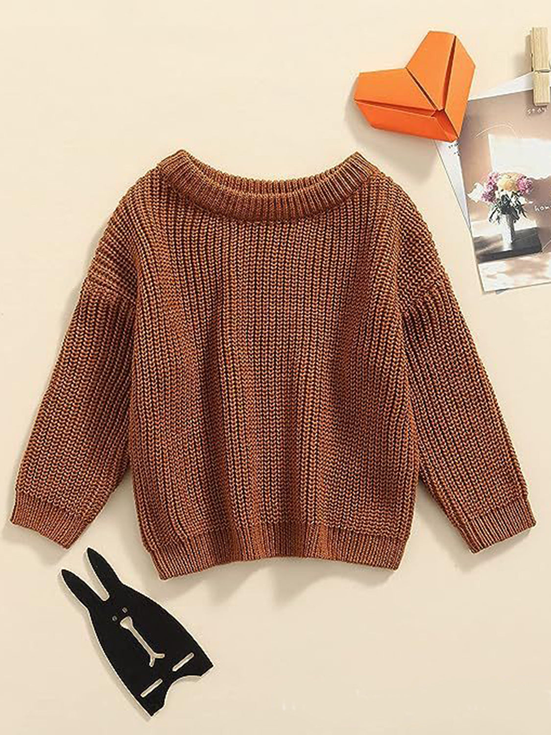 Cosy Crew - Kids’ Cotton Round Neck Long Sleeve Sweater